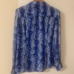 Navy Blue Silk Shirt